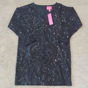 NWT Lilly Pulitzer Leclair Long Sleeve Sequin Dress